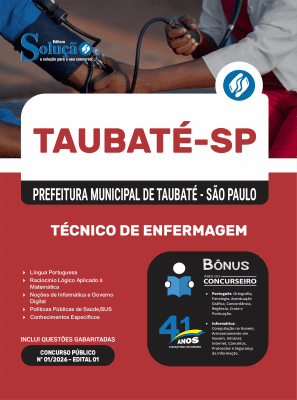 Apostila Prefeitura de Taubaté-SP 2026 - Técnico de Enfermagem - Imagem 3