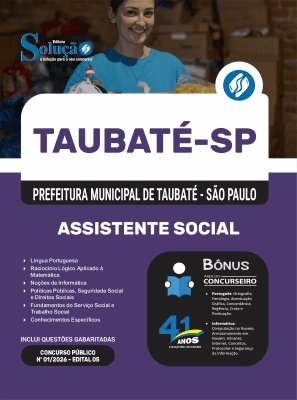 Apostila Prefeitura de Taubaté-SP 2026 - Assistente Social - Imagem 3