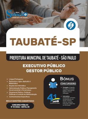 Apostila Prefeitura de Taubaté-SP 2026 - Executivo Público Gestor Público - Imagem 3