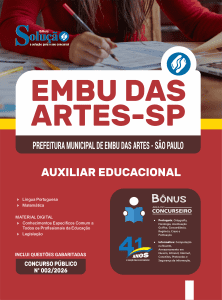 Apostila Prefeitura de Embu das Artes-SP 2026 - Auxiliar Educacional - Imagem 3