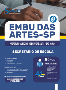 Apostila Prefeitura de Embu das Artes-SP 2026 - Secretário de Escola - Imagem 3