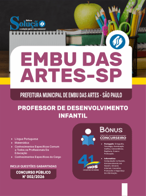 Apostila Prefeitura de Embu das Artes-SP 2026 - Professor de Desenvolvimento Infantil - Imagem 3
