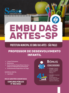 Apostila Prefeitura de Embu das Artes-SP 2026 - Professor de Desenvolvimento Infantil - Imagem 3