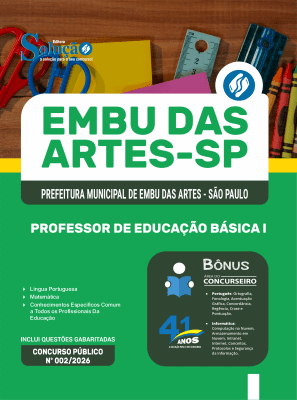 Apostila Prefeitura de Embu das Artes-SP 2026 - Professor de Educação Básica I - Imagem 3