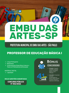 Apostila Prefeitura de Embu das Artes-SP 2026 - Professor de Educação Básica I - Imagem 3