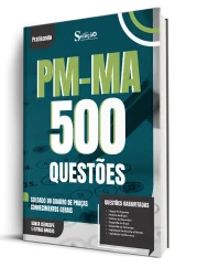 Capa Caderno de Questões PM-MA - Soldado do Quadro de Praças - Conhecimentos Gerais - 500 Questões Gabaritadas