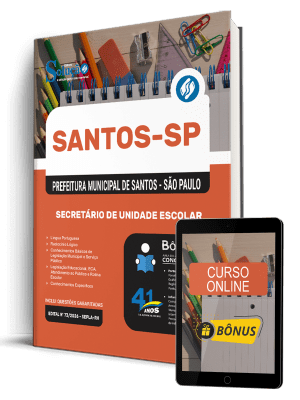 Apostila Prefeitura de Santos - SP 2026 - Secretário de Unidade Escolar - Imagem 1
