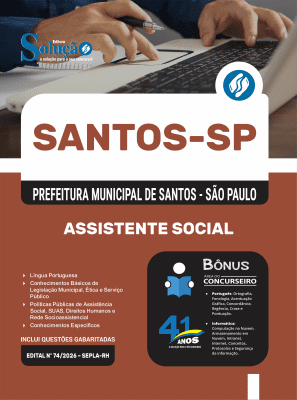 Apostila Prefeitura de Santos - SP 2026 - Assistente Social - Imagem 3