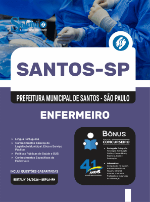 Apostila Prefeitura de Santos - SP 2026 - Enfermeiro - Imagem 3