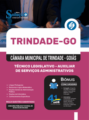 Apostila Câmara de Trindade-GO 2026 - Técnico Legislativo - Auxiliar de Serviços Administrativos - Imagem 3