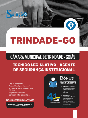Apostila Câmara de Trindade-GO 2026 - Técnico Legislativo - Agente de Segurança Institucional - Imagem 3