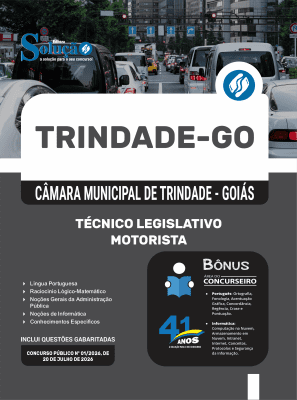 Apostila Câmara de Trindade-GO 2026 - Técnico Legislativo - Motorista - Imagem 3