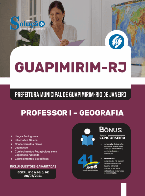 Apostila Prefeitura de Guapimirim-RJ 2026 - Professor I - Geografia - Imagem 3