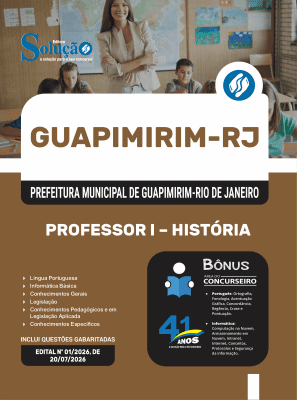 Apostila Prefeitura de Guapimirim-RJ 2026 - Professor I - História - Imagem 3