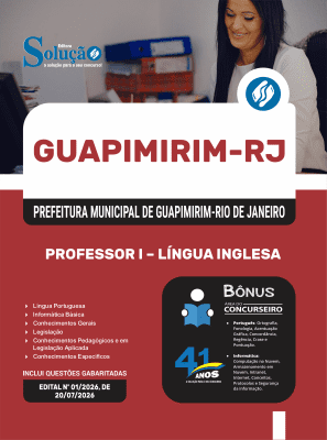 Apostila Prefeitura de Guapimirim-RJ 2026 - Professor I - Língua Inglesa - Imagem 3