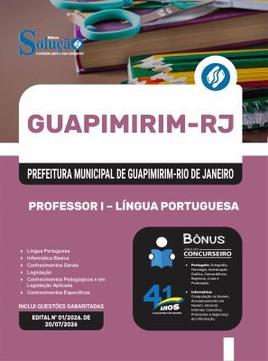 Apostila Prefeitura de Guapimirim-RJ 2026 - Professor I - Língua Portuguesa - Imagem 3