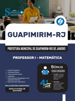 Apostila Prefeitura de Guapimirim-RJ 2026 - Professor I - Matemática - Imagem 3