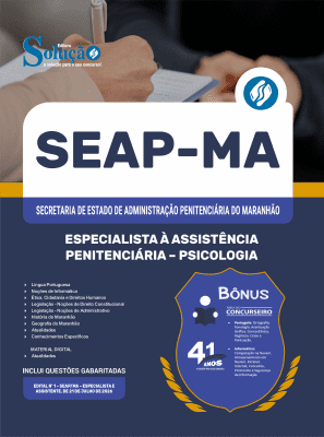 Apostila SEAP-MA 2026 em PDF - Especialista à Assistência Penitenciária - Especialidade: Psicologia - Imagem 1