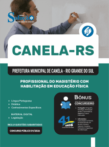 Apostila Prefeitura de Canela-RS 2026 em PDF - Profissional do Magistério com Habilitação em Educação Física - Imagem 1