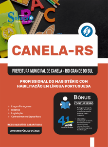 Apostila Prefeitura de Canela-RS 2026 - Profissional do Magistério com Habilitação em Língua Portuguesa - Imagem 3