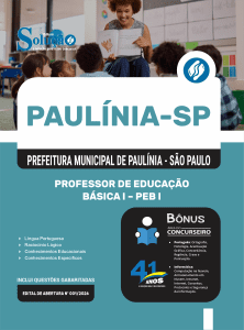 Apostila Prefeitura de Paulínia - SP em PDF 2026 - Professor de Educação Básica I - PEB I - Imagem 1