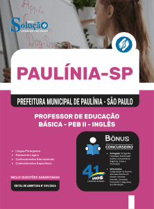 Apostila Prefeitura de Paulínia - SP 2026 - Professor de Educação Básica - PEB II - Inglês - Imagem 3