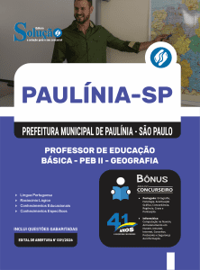 Apostila Prefeitura de Paulínia - SP 2026 - Professor de Educação Básica - PEB II - Geografia - Imagem 3
