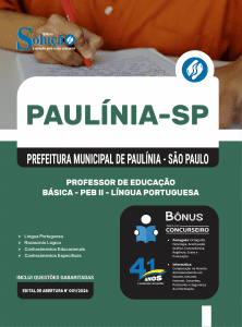 Apostila Prefeitura de Paulínia - SP 2026 - Professor de Educação Básica - PEB II - Língua Portuguesa - Imagem 3