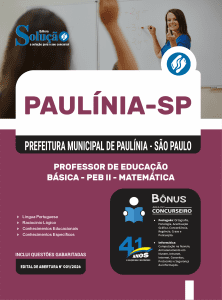 Apostila Prefeitura de Paulínia - SP 2026 - Professor de Educação Básica - PEB II - Matemática - Imagem 3