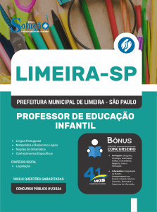 Apostila Prefeitura de Limeira - SP 2026 - Professor de Educação Infantil - Imagem 3