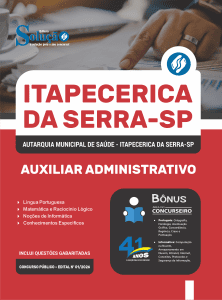 Apostila AMS Itapecerica-SP 2026 - Auxiliar Administrativo - Imagem 3