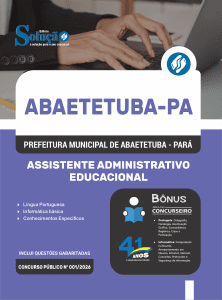 Apostila Prefeitura de Abaetetuba PA 2026 - Assistente Administrativo Educacional - Imagem 3