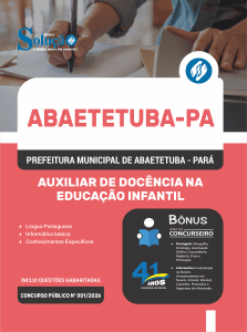 Apostila Prefeitura de Abaetetuba PA 2026 - Auxiliar de Docência na Educação Infantil - Imagem 3