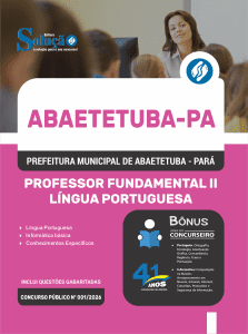Apostila Prefeitura de Abaetetuba PA em PDF 2026 - Professor Fundamental II - Língua Portuguesa - Imagem 1