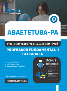 Apostila Prefeitura de Abaetetuba PA 2026 - Professor Fundamental II - Geografia - Imagem 3