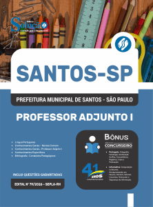 Apostila Prefeitura de Santos - SP 2026 - Professor Adjunto I - Imagem 3