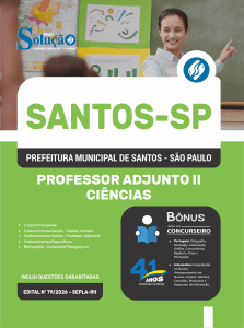 Apostila Prefeitura de Santos - SP 2026 - Professor Adjunto II - Ciências - Imagem 3