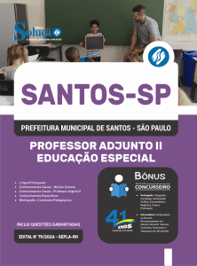 Apostila Prefeitura de Santos - SP 2026 - Professor Adjunto II - Educação Especial - Imagem 3