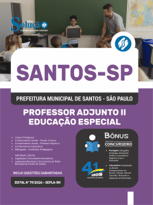 Apostila Prefeitura de Santos - SP 2026 - Professor Adjunto II - Educação Especial - Imagem 3