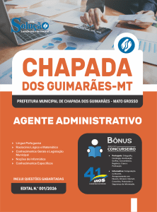 Apostila Prefeitura de Chapada dos Guimarães-MT 2026 - Agente Administrativo - Imagem 3