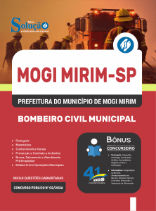 Apostila Prefeitura de Mogi Mirim-SP 2026 - Bombeiro Civil Municipal - Imagem 3
