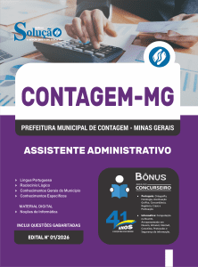 Apostila Prefeitura de Contagem - MG 2026 - Assistente Administrativo - Imagem 3