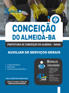 Apostila Prefeitura de Conceição do Almeida-BA 2026 - Auxiliar de Serviços Gerais - Imagem 3