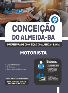 Apostila Prefeitura de Conceição do Almeida-BA 2026 - Motorista - Imagem 3