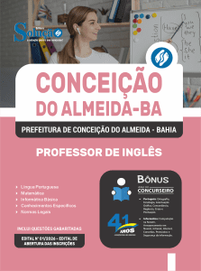 Apostila Prefeitura de Conceição do Almeida-BA 2026 - Professor de Inglês - Imagem 3