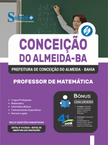 Apostila Prefeitura de Conceição do Almeida-BA 2026 - Professor de Matemática - Imagem 3