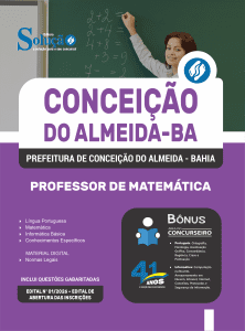 Apostila Prefeitura de Conceição do Almeida-BA 2026 - Professor de Matemática - Imagem 3