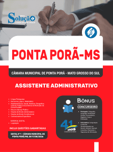 Apostila Câmara de Ponta Porã-MS 2026 - Assistente Administrativo - Imagem 3
