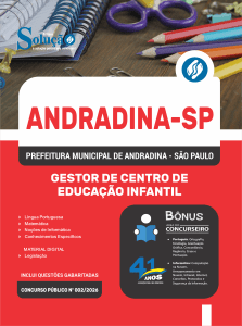 Apostila Prefeitura de Andradina-SP 2026 - Gestor de Centro de Educação Infantil - Imagem 3