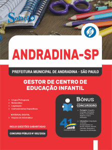 Apostila Prefeitura de Andradina-SP 2026 - Gestor de Centro de Educação Infantil - Imagem 3